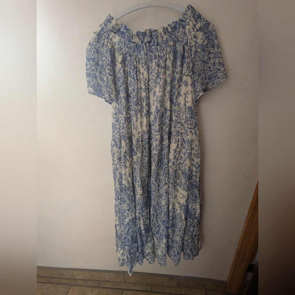 Sezane Floral Ceres Dress Alcazar Blue NWT - Picture 2 of 6